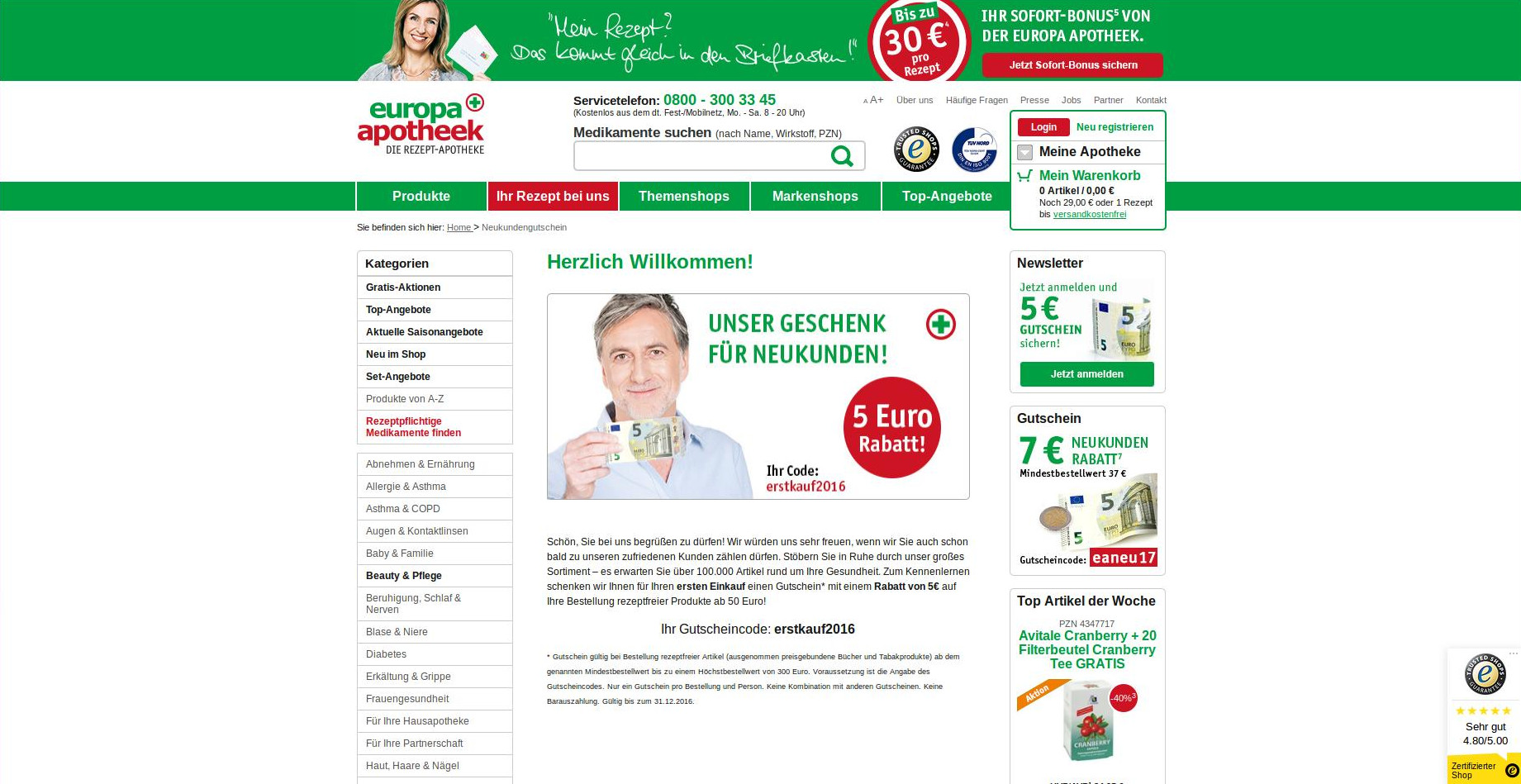 rezeptpflichtige medikamente online