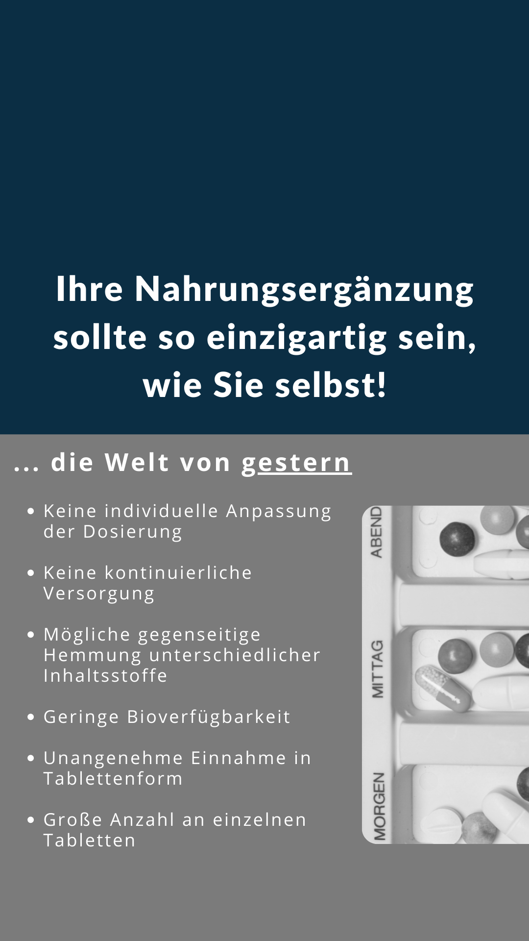 personalisierte nahrungsergänzungsmittel